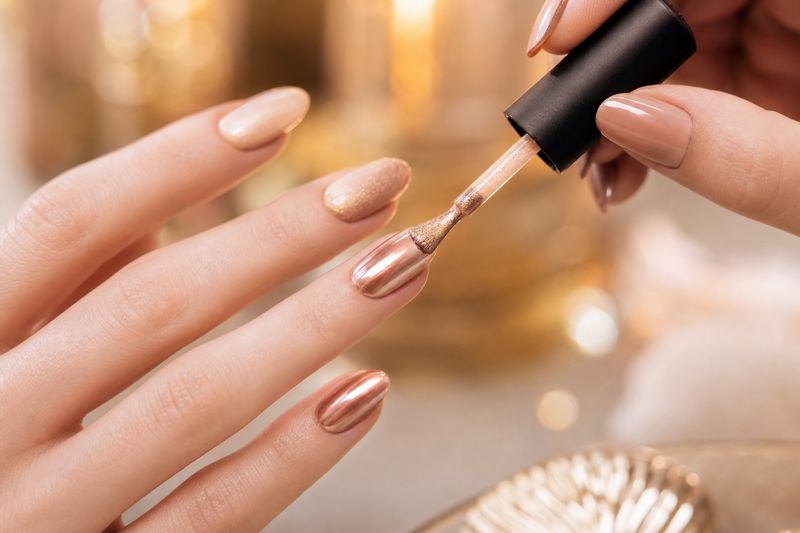 Gel nail polish manicure